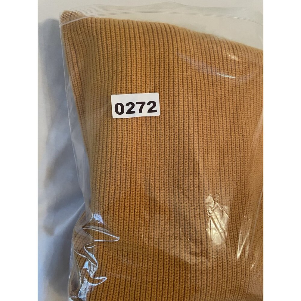 New Zara Women's Mock Neck Long Sweater Dress Small Gold Yellow Minimalist - Picture 8 of 8